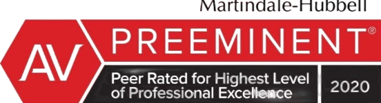 Martindale-Hubbell | AV Preeminent | Peer Rated for Highest Level of Professional Excellence | 2020